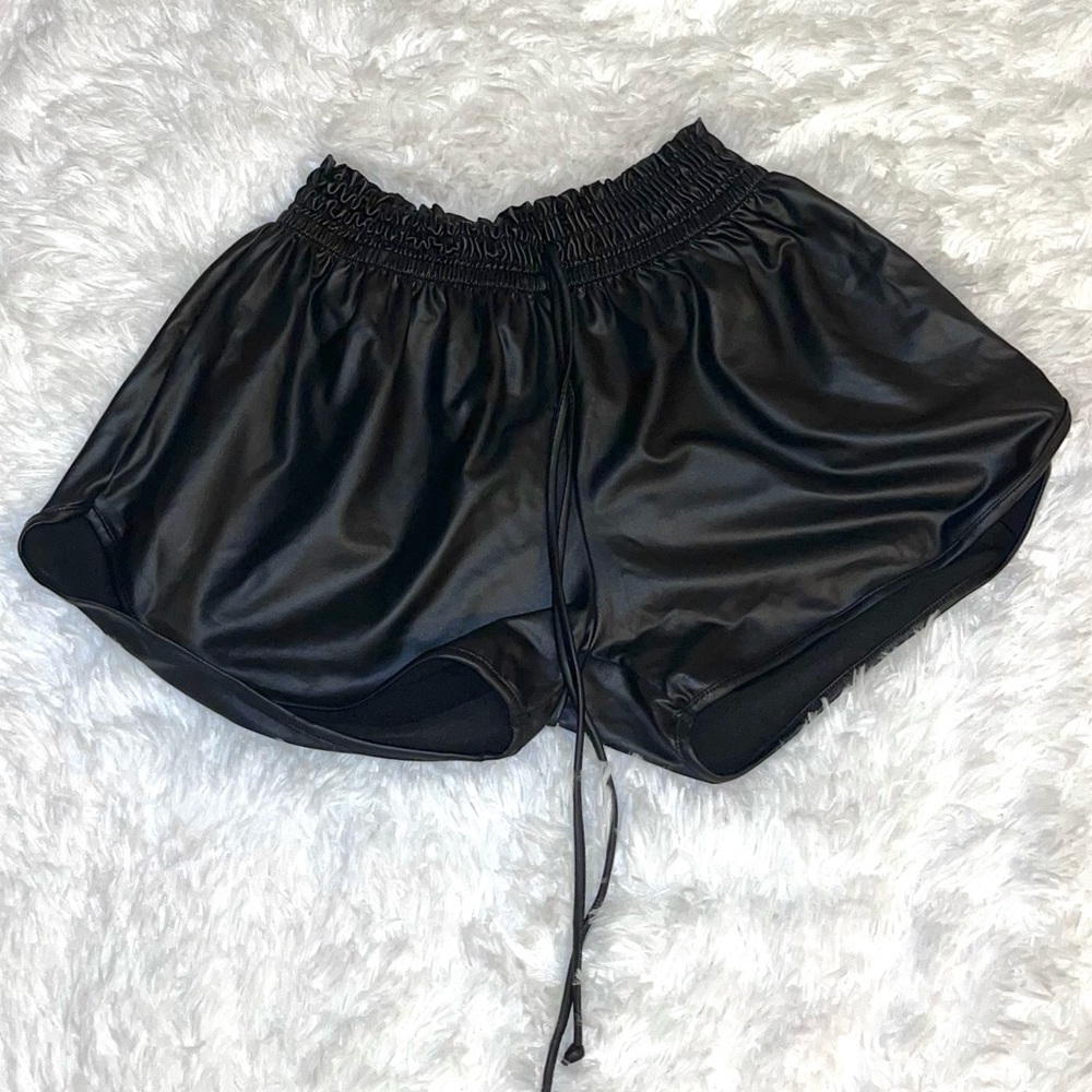 Faux Leather Shorts